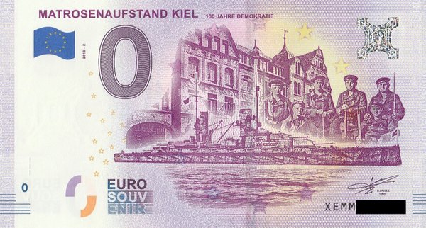 0 Euro Schein - Kiel Matrosenaufstand 2018 2