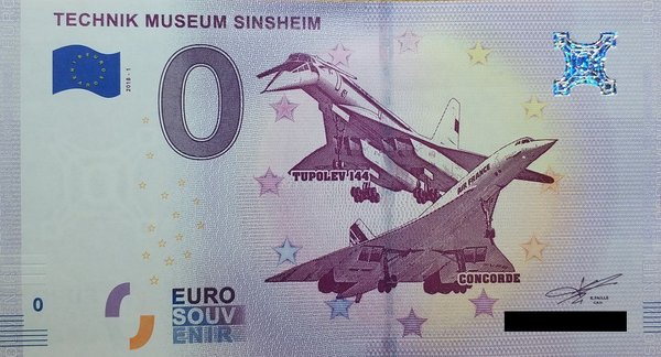 0 Euro Schein - Technik Museum Sinsheim 2018 1
