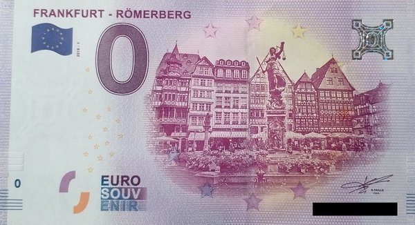 0 Euro Schein - Frankfurt Römerberg 2018 1