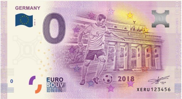 0 Euro Schein - Fußball Deutschland 2018