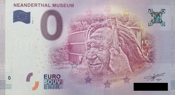 0 Euro Schein - Neanderthal Museum 2018 1