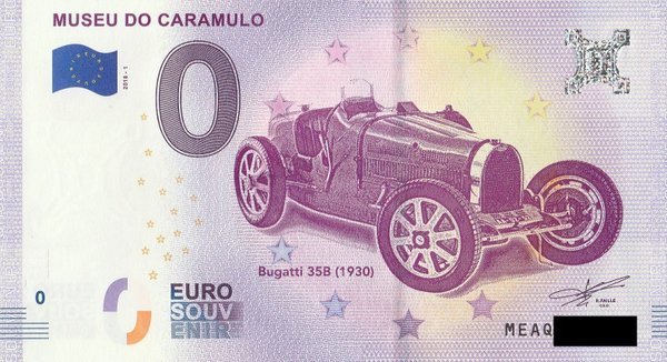 0 Euro Schein - Bugatti Museum do Caramulo Portugal 2018 1