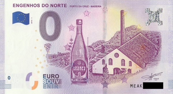 0 Euro Schein - Madeira Engenhos do Norte Portugal 2018 1