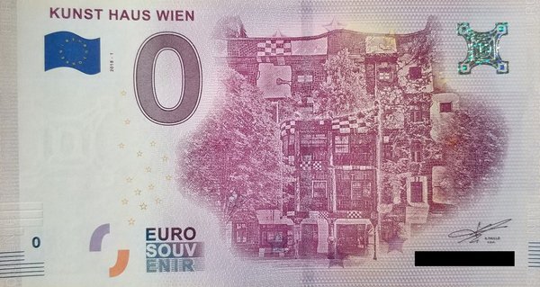 0 Euro Schein - Kunst Haus Wien - Österreich 2018 1
