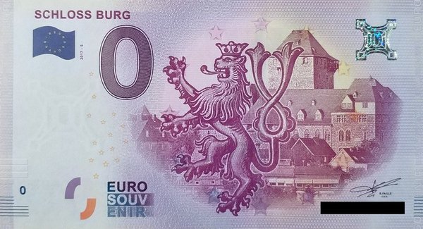 0 Euro Schein - Schloss Burg Wappen 2017 5