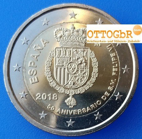 2 Euro Sondermünze Spanien 2018 König Felipe VI