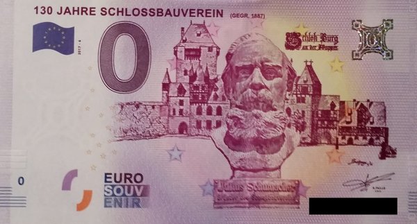 0 Euro Schein - 130 Jahre Schlossbauverein 2017 6