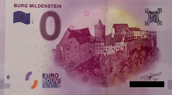 0 Euro Schein - Burg Mildenstein 2017 1