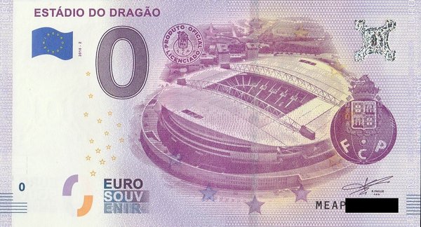 0 Euro Schein - Portugal FC Porto Estadio do Dragao 2018 2