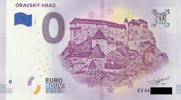 0 Euro Schein - Slowakei Die Arwa Burg Oravsky Hrad 2018 1