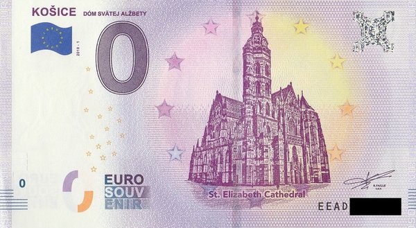 0 Euro Schein - Slowakei Kaschau Dom St. Elisabeth 2018 1