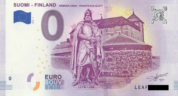 0 Euro Schein - Finnland Suomi Hämeen Linna 2018 1