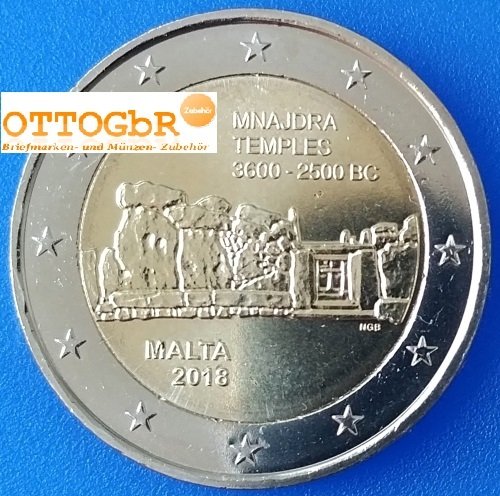 2 Euro Sondermünze Malta 2018 Mnajdra