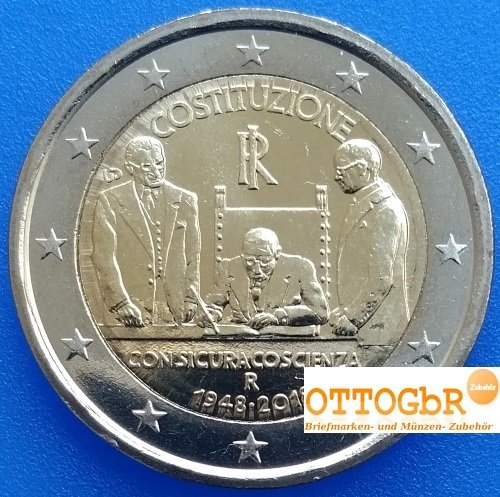 2 Euro Sondermünze Italien 2018 Verfassung