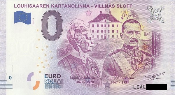 0 Euro Schein - Louhisaaren Kartanolinna 2018 1 Gutshaus Louhisaari