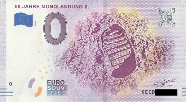 0 Euro Schein - 50 Jahre Mondlandung 2018 SET (123)