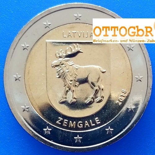 2 Euro Sondermünze Lettland 2018 Zemgale