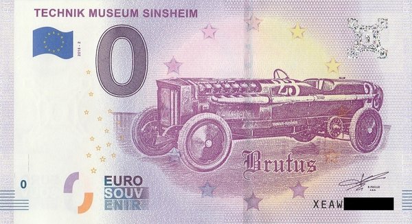 0 Euro Schein - Technik Museum Sinsheim 2018 2 Brutus