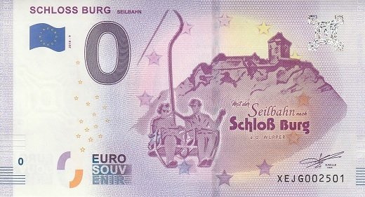 0 Euro Schein - Schloss Burg Seilbahn 2018-9