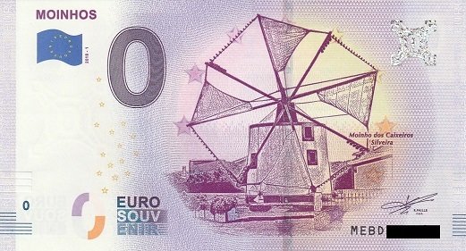 0 Euro Schein - Portugal Moinhos 2018-1