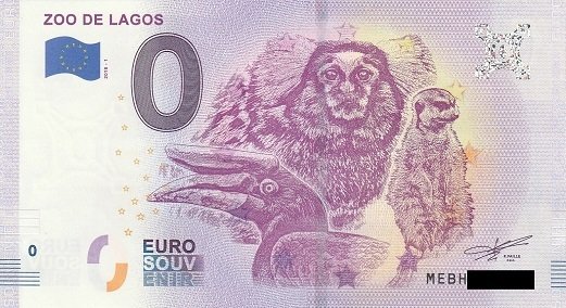 0 Euro Schein - Portugal Zoo de Lagos 2018-1