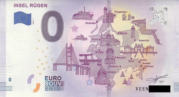 0 Euro Schein - Insel Rügen 2019-1