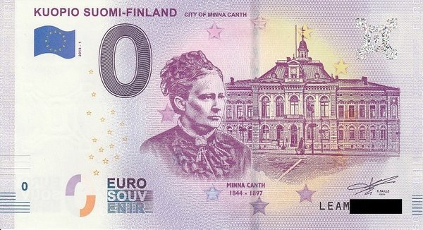 0 Euro Schein - Kuopio Suomi-Finland City of Minna Canth 2018-1