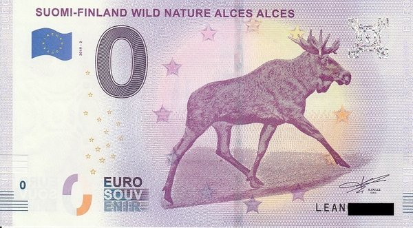 0 Euro Schein - Suomi-Finland Wild Nature 2018-2