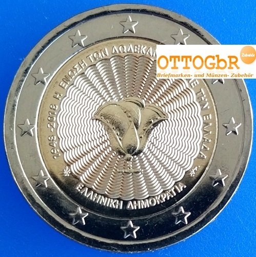 2 Euro Sondermünze Griechenland 2018 Dodekanes