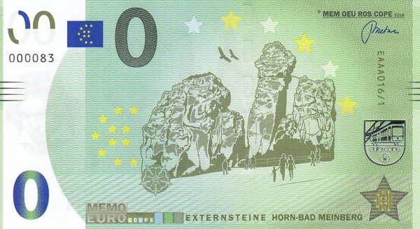 Memo Euro Schein - Externsteine Horn-Bad Meinberg 16/1