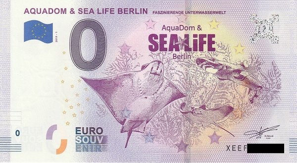 0 Euro Schein - Aquadom & Sea Life Berlin 2019-1