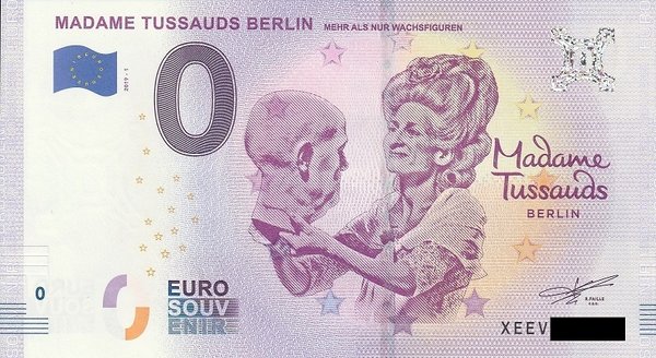 0 Euro Schein - Madame Tussauds Berlin 2019-1