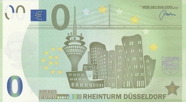 Memo Euro Schein - Rheinturm Düsseldorf E Souvenirschein