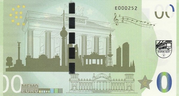 Memo Euro Schein - Berliner Fernsehturm E Souvenirschein