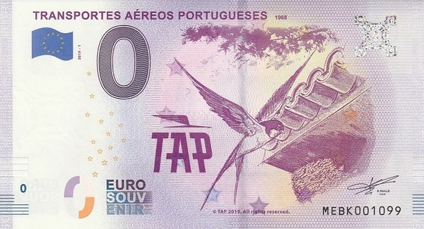 0 Euro Schein - TAP Air Portugal 2019-1