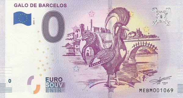 0 Euro Schein - Portugal Galo de Barcelos 2019-1