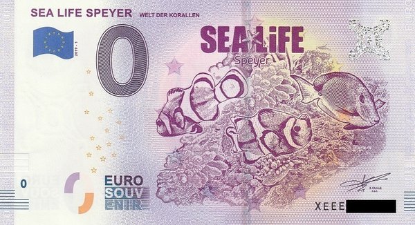 0 Euro Schein - Sea Life Speyer 19-1