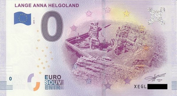 0 Euro Schein - Lange Anna Helgoland 19-1