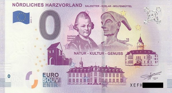 0 Euro Schein - Nördliches Harzvorland 19-1