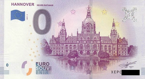 0 Euro Schein - Hannover Neues Rathaus 19-3