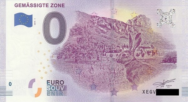 0 Euro Schein - Gemäßigte Zone 19-1