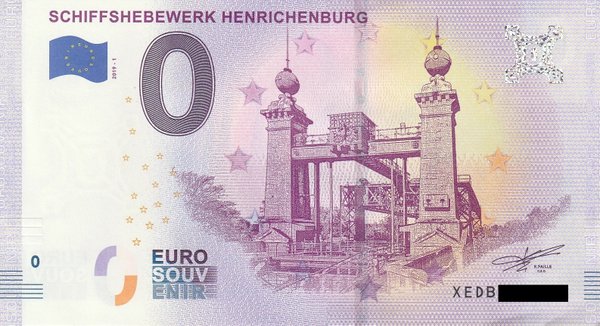 0 Euro Schein - Schiffshebewerk Henrichenburg 2019-1