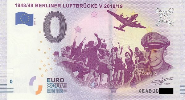 0 Euro Schein - Berliner Luftbrücke V 1948/49 2019-5