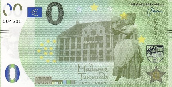 MEMOEURO Schein - Madame Tussauds Amsterdam 75/1