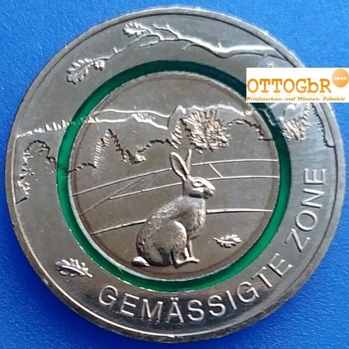 5 Euro Münze BRD 2019 Gemäßigte Zone ST