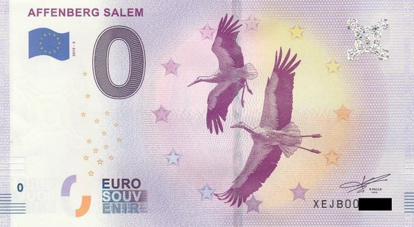 0 Euro Schein - Affenberg Salem 2019-5 Storch