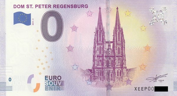 0 Euro Schein - Dom St. Peter Regensburg 2019-2