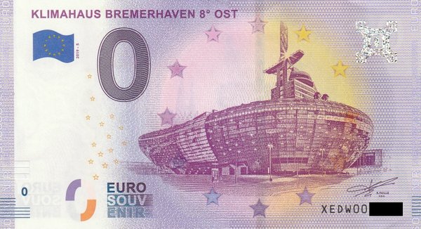 0 Euro Schein - Klimahaus Bremerhaven 2019-5 XEDW