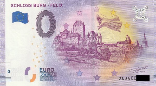 0 Euro Schein - Schloss Burg Felix 2019-10 XEJG
