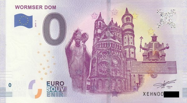 0 Euro Schein - Wormser Dom 2019-1 XEHN